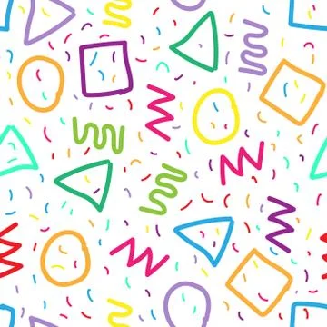 Vector seamless pattern with geometric shapes. Stock illustration for backgro Stock Illustration