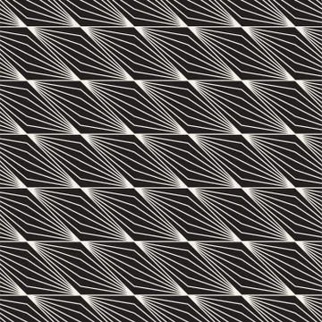 Vector seamless pattern. Geometric striped ornament. Optical illusion thin li Stock Illustration