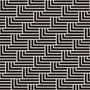 Vector seamless pattern. Geometric striped ornament. Simple linear lattice イラスト素材