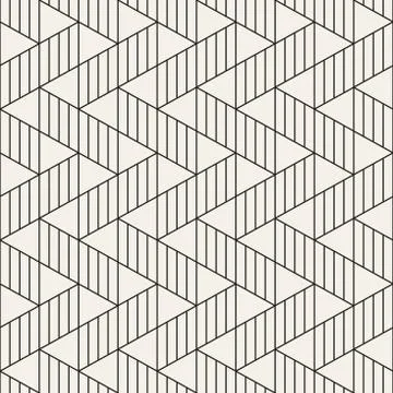Vector seamless pattern. Geometric stripes ornament. Simple thin lines backgr Stock Illustration