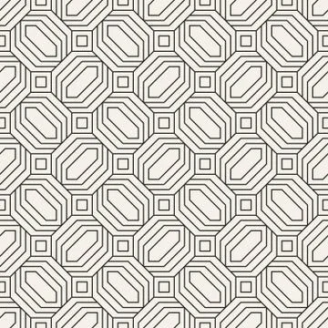 Vector seamless pattern. Geometric stripes ornament. Simple thin lines backgr Illustrazione stock