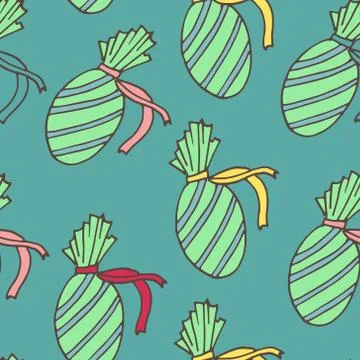 Vector seamless pattern , gifts, colorful, wrapping paper design. Stock Illustration