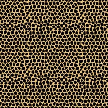 Vector seamless pattern with giraffe skin texture. Repeating giraffe backgr.. Stock Illustration