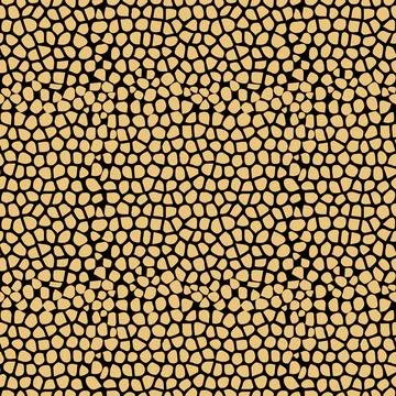 Vector seamless pattern with giraffe skin texture. Repeating giraffe backgr.. Stock Illustration