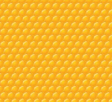 Vector seamless pattern with glossy honeycombs Stock Illustration
