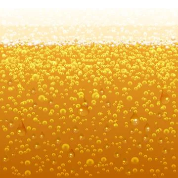 Vector Seamless pattern of gold beer bubbles. Vector illustration. Stock Illustration