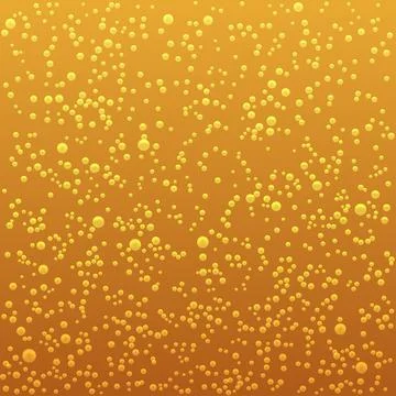 Vector Seamless pattern of gold beer bubbles. Vector illustration. Stock Illustration