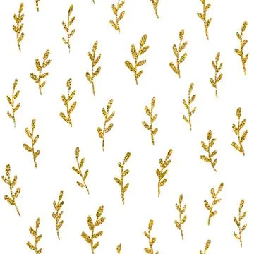 Vector. Seamless pattern with gold glitter element. Stock Illustration