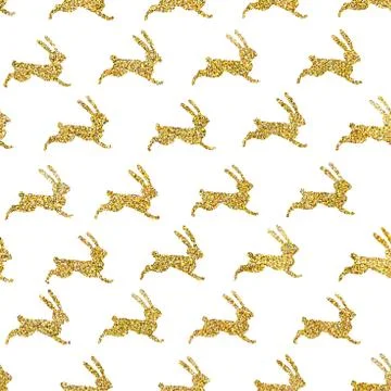 Vector. Seamless pattern with gold glitter element. Stock Illustration