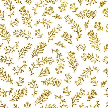 Vector seamless pattern with gold glitter Stock Illustration