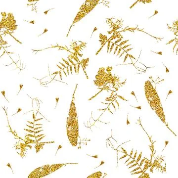 Vector seamless pattern with gold glitter Stock Illustration