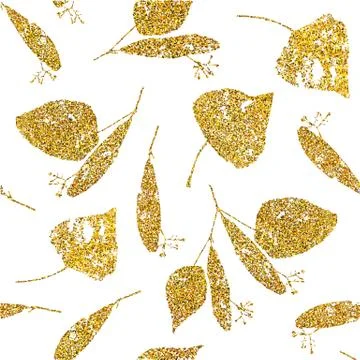 Vector seamless pattern with gold glitter Stock Illustration