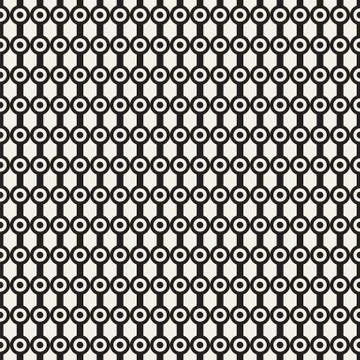 Vector seamless pattern. Graphic linear streaks with dots Stock Illustration