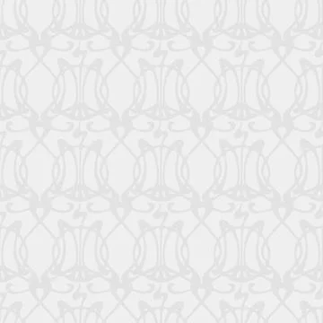 Vector seamless pattern gray floral Art Nouveau style Stock Illustration