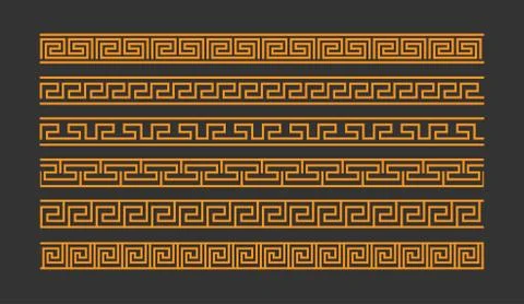 Vector seamless pattern in Greek style for the design and decoration of texti Stock Illustration