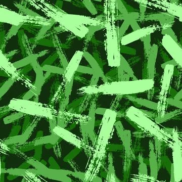 Vector seamless pattern with green colored brush stroke. Stock Illustration