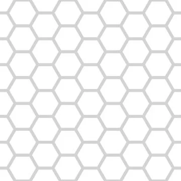 Vector seamless pattern of grey and white hexagonal net Stock Illustration