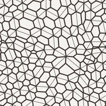 Vector seamless pattern in a grid of polygons with lines 스톡 일러스트