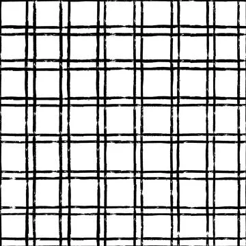 Vector seamless pattern with grunge double mesh on white background Stock Illustration