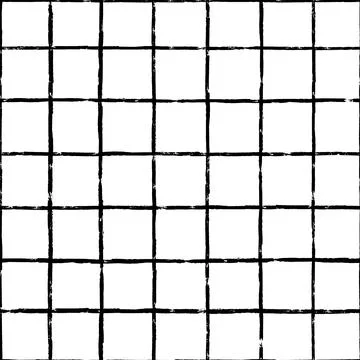 Vector seamless pattern with grunge grid on white background Stock Illustration