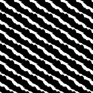 Vector seamless pattern. Grunge hand-drawn retro texture with stripes. Stock Illustration