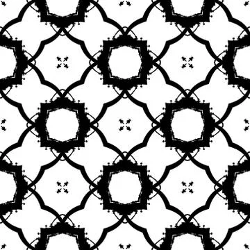 Vector seamless pattern. Grunge hand-drawn retro texture. Black and white. Illustrazione stock