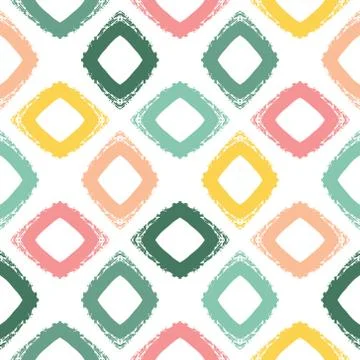 Vector seamless pattern. Grunge hand-drawn retro texture. Stock Illustration