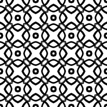 Vector seamless pattern. Grunge hand-drawn retro texture. Black and white. Stock Illustration
