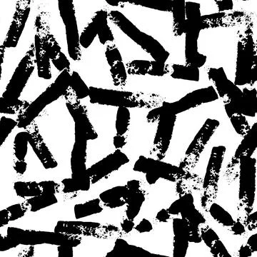 Vector seamless pattern with grungy brush stroke texture on white background Stock Illustration