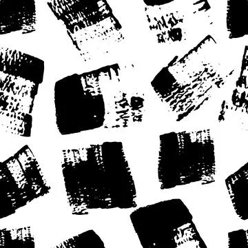 Vector seamless pattern with grungy brush stroke texture on white background 스톡 일러스트