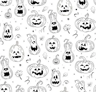 Vector seamless pattern for Halloween. Stock Illustration