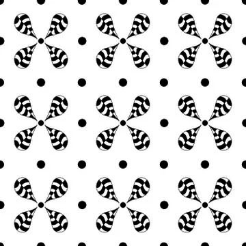 Vector Seamless pattern with hand drawing Abstract shapes. 스톡 일러스트