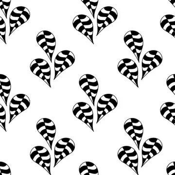 Vector Seamless pattern with hand drawing Abstract shapes. 스톡 일러스트