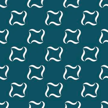 Vector Seamless pattern with hand drawing Abstract shapes. Blue and white. Stock Illustration