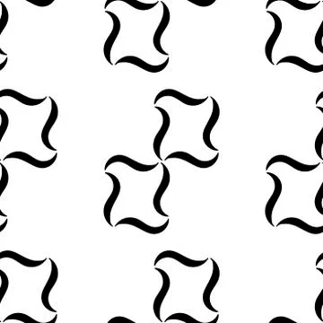 Vector Seamless pattern with hand drawing Abstract shapes. Stock Illustration