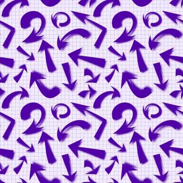 Vector seamless pattern of hand drawn comics arrows Stock-Illustration