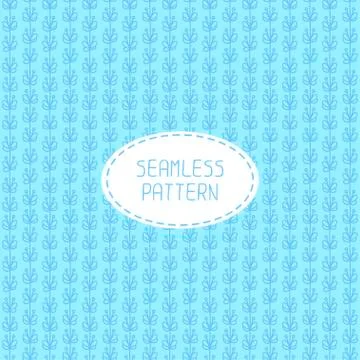 Vector seamless pattern of hand drawn flowers. Doodle background. Beautiful Stock Illustration