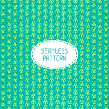 Vector seamless pattern of hand drawn flowers. Doodle background. Beautiful Stock Illustration