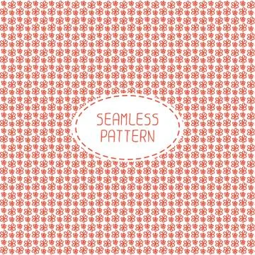 Vector seamless pattern of hand drawn flowers. Doodle background. Beautiful Stock Illustration
