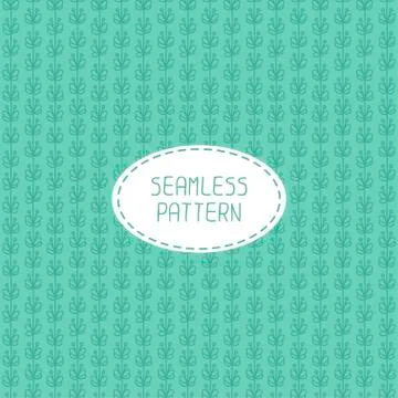 Vector seamless pattern of hand drawn flowers. Doodle background. Beautiful Stock Illustration
