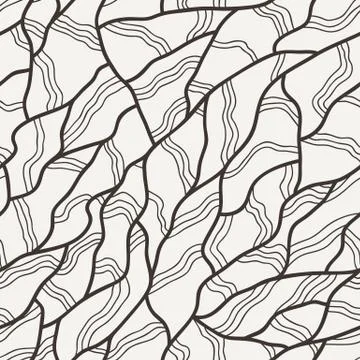 Vector seamless pattern of hand-drawn lines Stock Illustration