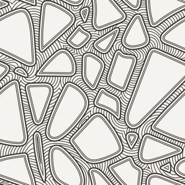 Vector seamless pattern of hand-drawn lines イラスト素材