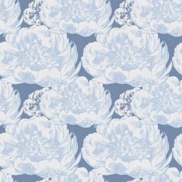 Vector seamless pattern with hand-drawn ink Poppy flowers イラスト素材