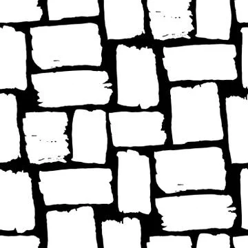 Vector seamless pattern with hand drawn blocks Stock Illustration