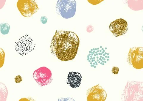 Vector seamless pattern with hand drawn gold glitter Stock Illustration