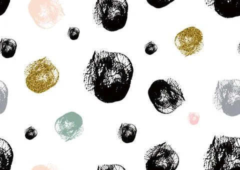 Vector seamless pattern with hand drawn gold glitter Stock Illustration