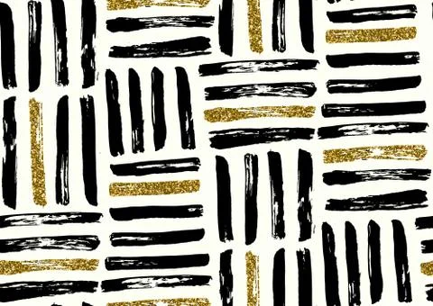 Vector seamless pattern with hand drawn grunge textured brush strokes. Illustrazione stock