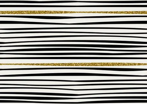 Vector seamless pattern with hand drawn gold glitter textured brush strokes.. Stock Illustration