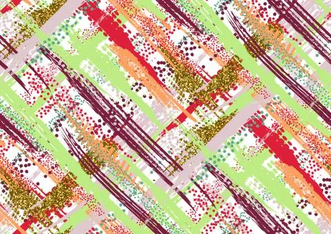 Vector seamless pattern with hand drawn gold glitter textured brush strokes.. Stock Illustration