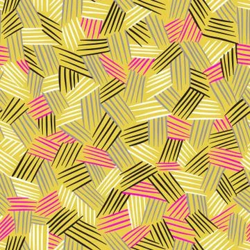 Vector seamless pattern with hand drawn lines. Traditional hatching. Stock Illustration